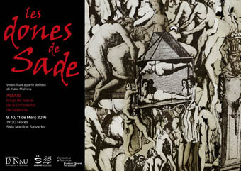 Cartel de la obra 'Les dones de Sade'.