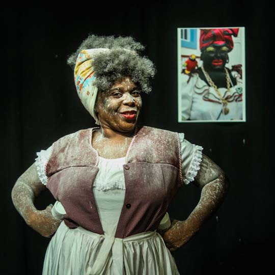 A woman on stage