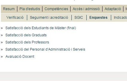 Pestaña de encuestas en la web del título