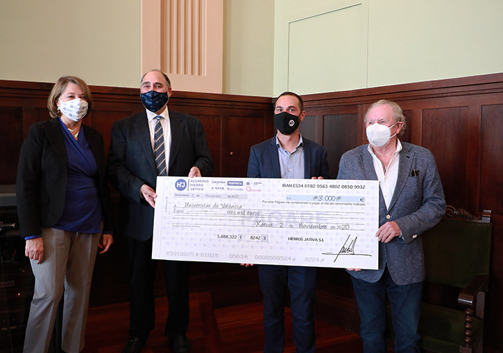 Hierros Játiva dona 3.000€ para la investigación del COVID-19 en la Universitat de València