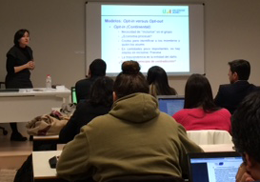 Andrea Planchadell Gargallo during the conference