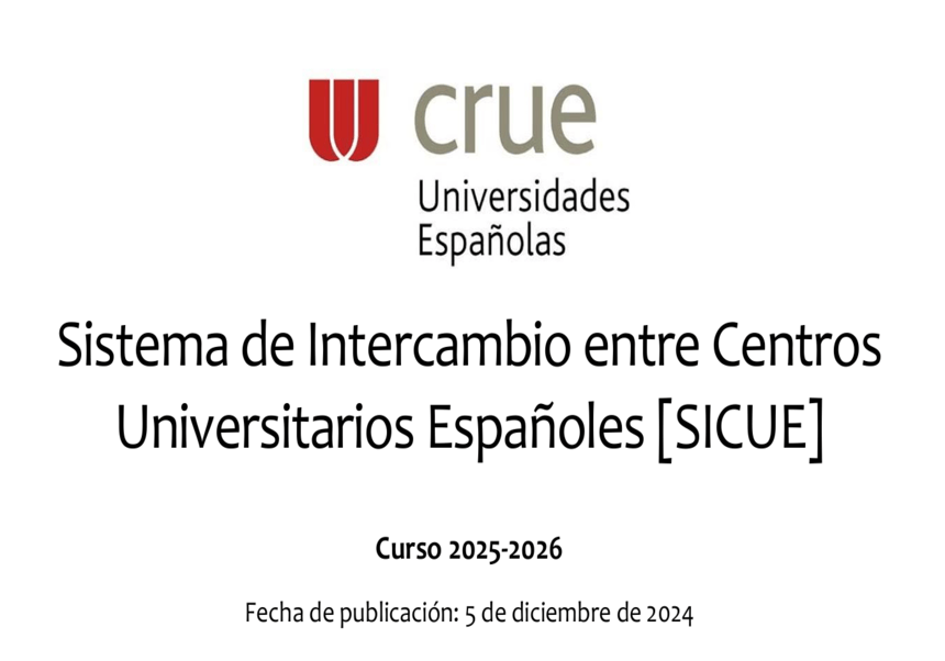SICUE Crue