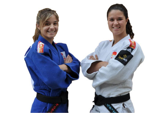 Las hermanas Marta y María Ortiz, judocas.