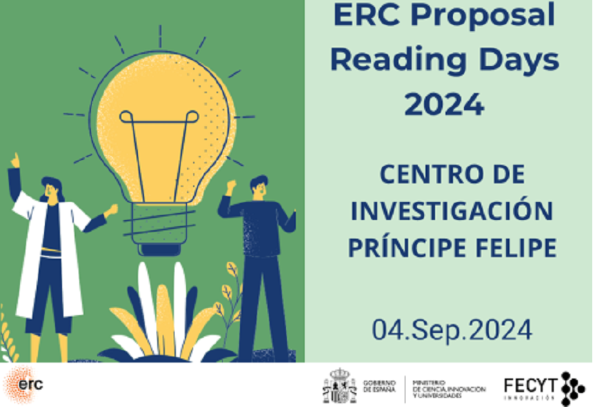 Participa al ERC Proposal Reading Day el 4 de setembre de 2024 al Centre d’Investigació Príncep Felip de València