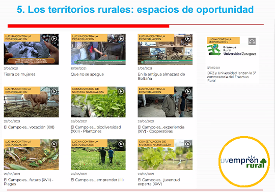 El programa formativo de la 2ª edición del Campus de Emprendimiento Rural, Activo y Sostenible UVemprén RURAL retoma su actividad después del paréntesis estival