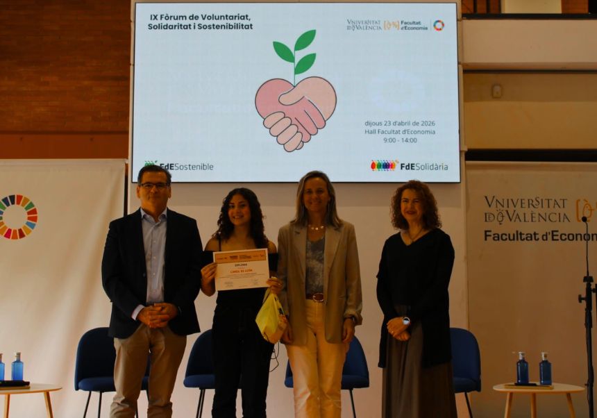 Reconocimiento público a los colectivos de València + Segura en el Foro de Voluntariado, Solidaridad y Sostenibilidad de la Facultat d'Economia