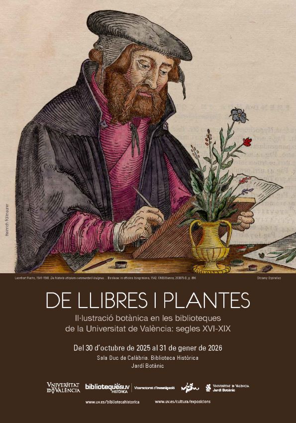 Cartelle exposició de llibres i plantes