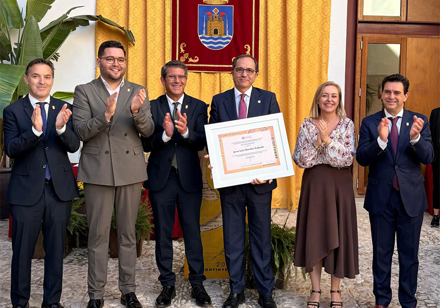 Juan Luis Gandia, con la distinción
