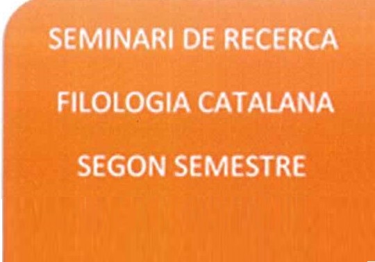 Imatge del cartell del Seminari de Recerca