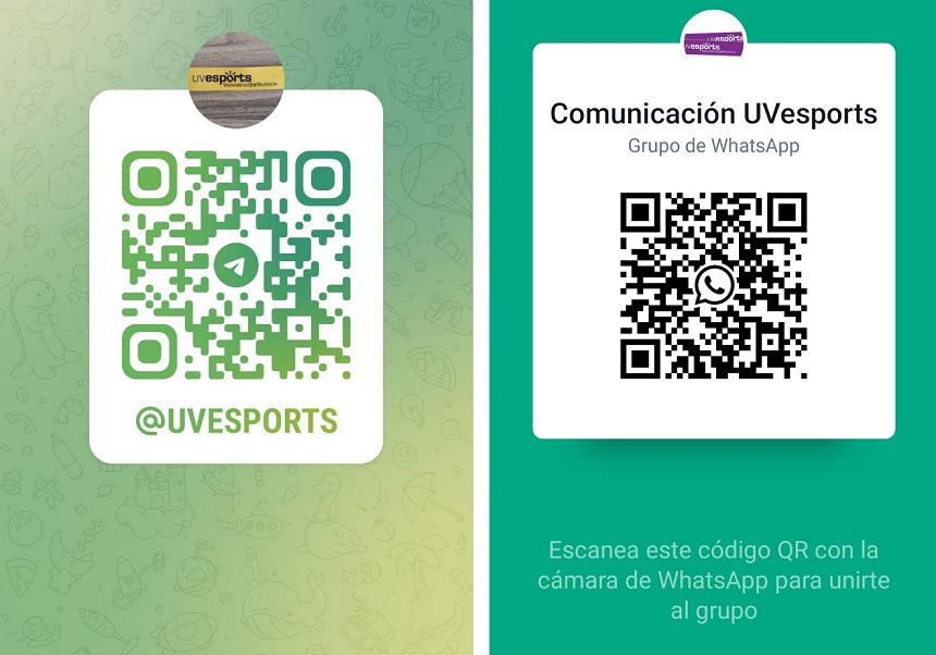 Códigos QR de Telegram y Whatsapp