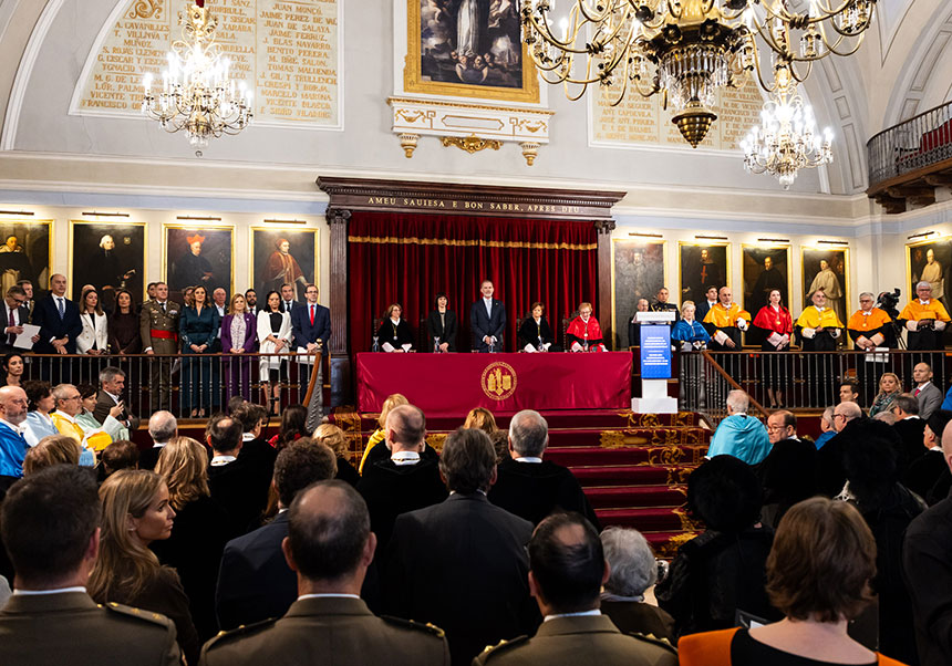 El rey Felipe VI abre el curso de las universidades españolas en la Universitat de València