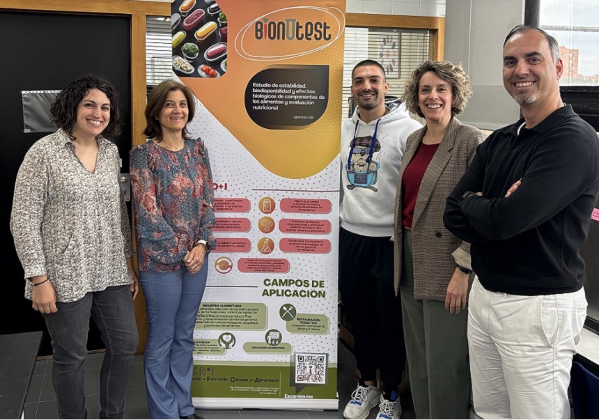 Equip investigador del grup BIONUTEST (https://www.uv.es/bionutest/) de la Universitat de València, que ha liderat l’estudi. D’esquerra a dreta: Amparo Gamero, Mónica Gandía, Matteo Vitali, Guadalupe García-Llatas i Antonio Cilla.