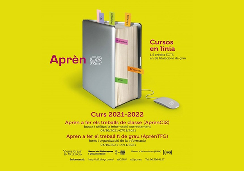 Cursos en línea Aprèn CI2 y Aprèn TFG.