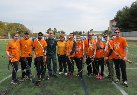 La selecció de tir amb arc de la Universitat de València.