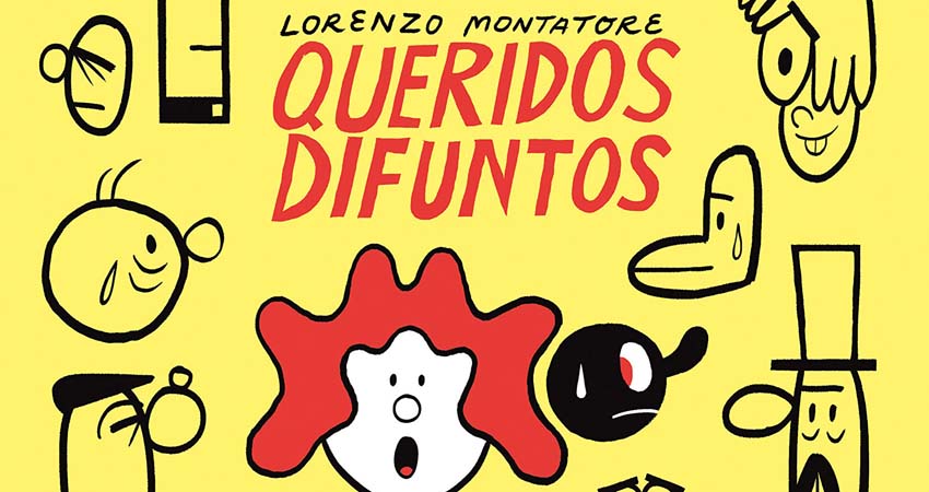 Detall portada del còmic, dibuixos de cares