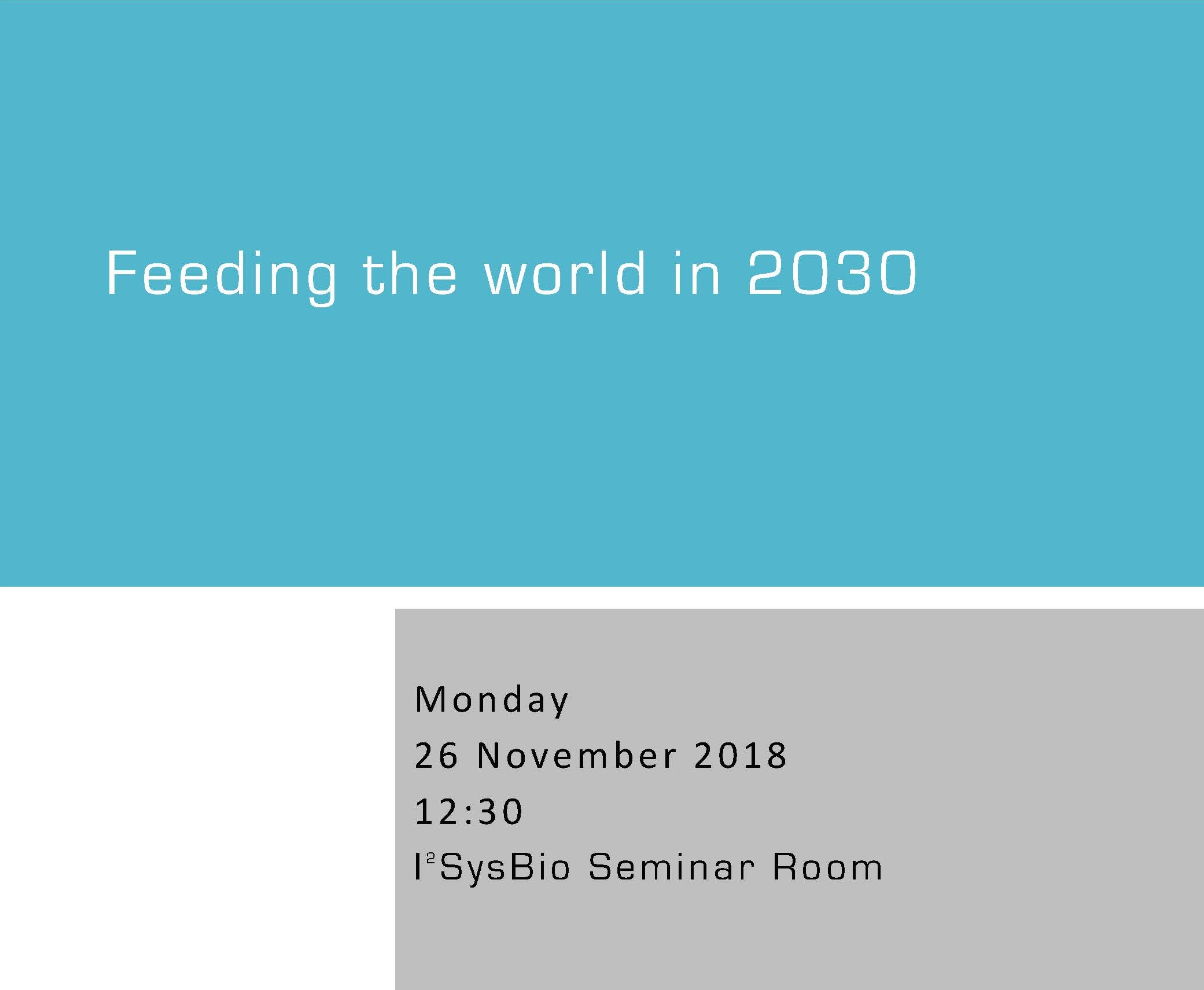 Feeding the world in 2030