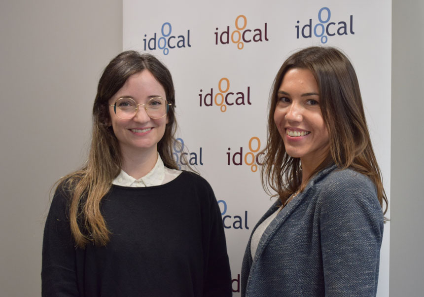 (D’esquerra a dreta). Esther Villajos i Aida Soriano, investigadores d’IDOCAL i del Departament de Psicologia Social de la Universitat de València.