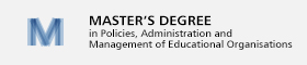 Master's Degree in Policies, Administration and Management of Educational Organisations