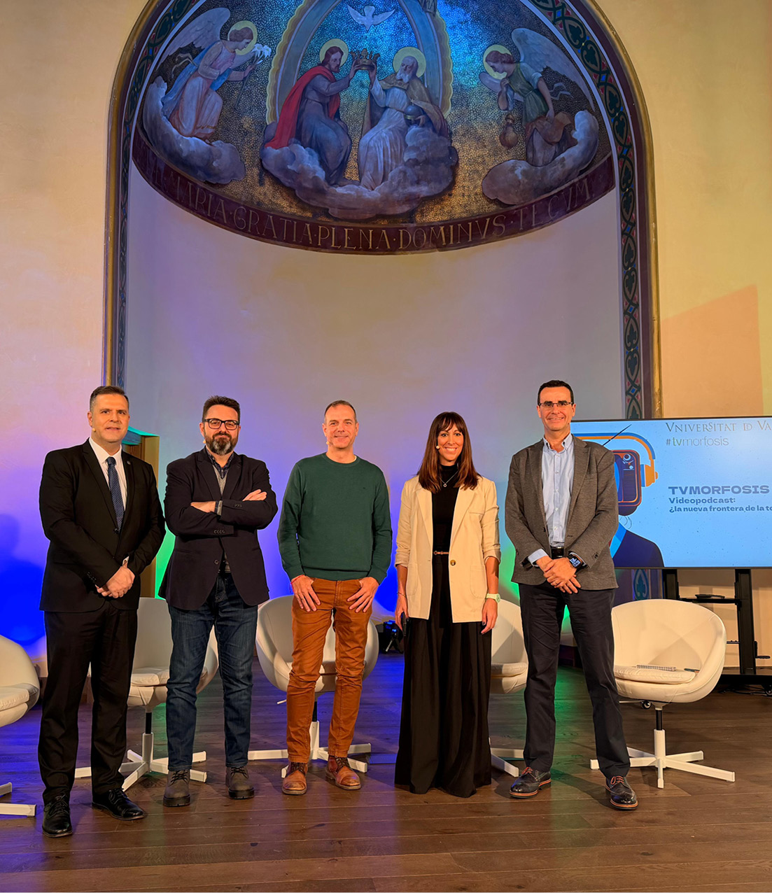 Joan Enric Úbeda amb els invitats del programa