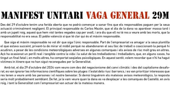Cartell de la Vaga General