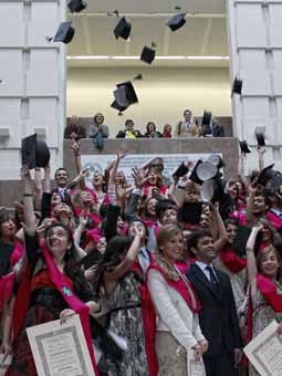 Un moment de l'acte de graduació.