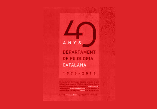 40 anys del Departament de Filologia Catalana
