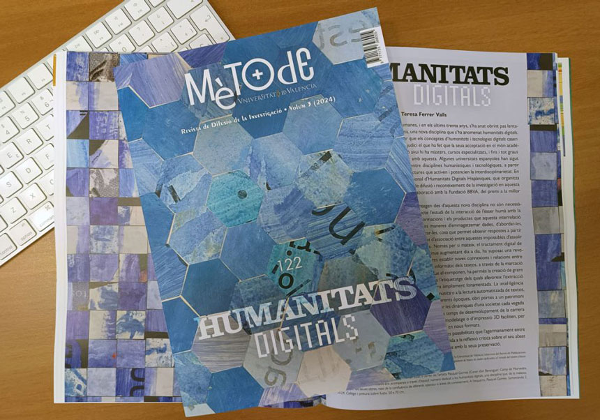 Un exemplar del número 122 de Mètode dedicat a les humanitats digitals