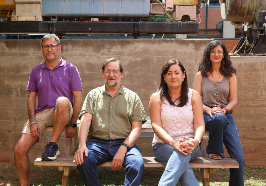 D'esquerra a dreta: González de la Hoz (UV), Salt Cairols (CSIC), Tórtola (UV) i Torró Pastor (CSIC).
