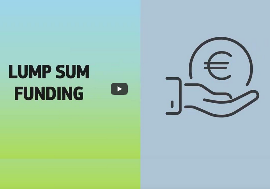 Breu vídeo tutorial sobre finançament a tant alçat en Horitzó Europa