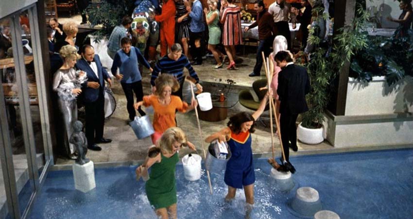 A group of people at a party