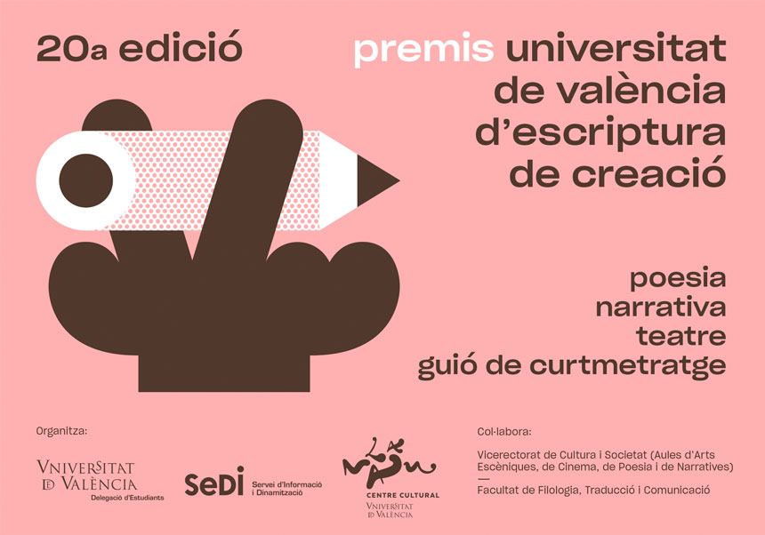 Cartel de los Premios UV de Escritura de Creación