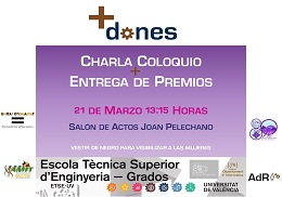 Xerrada col·loqui i lliurament de premis Concurs +Dones 2019