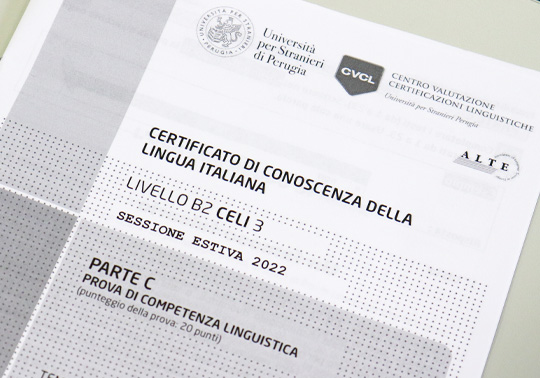 Foto de la portada de un examen del CELI.