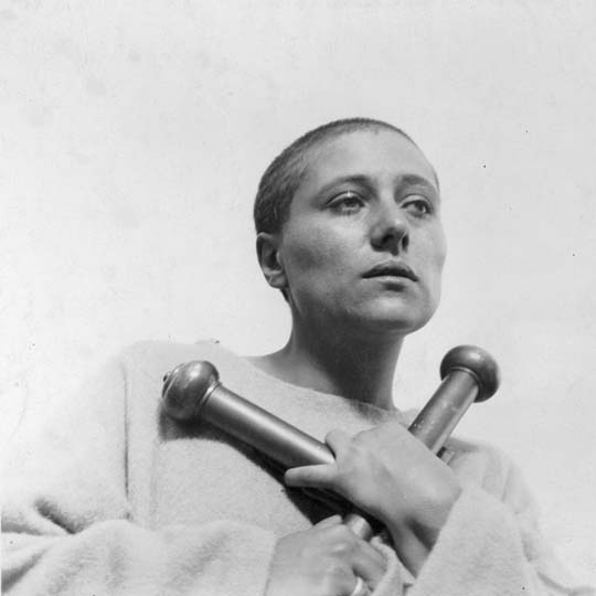 A woman with a cross