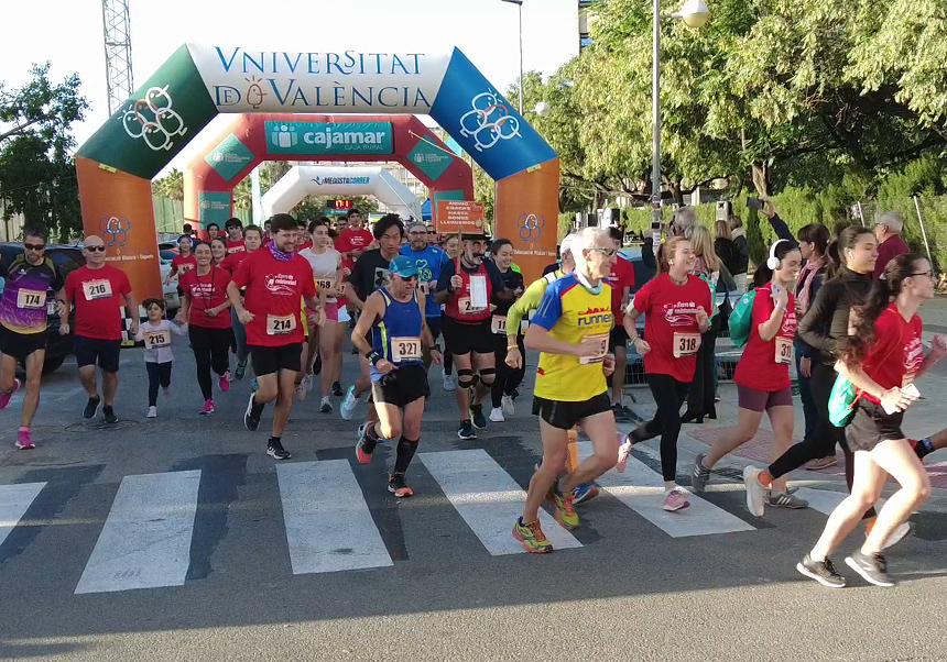 Runners in a race organised by the UV