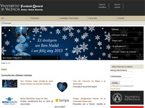 Interfaz de la nueva web de Amics.