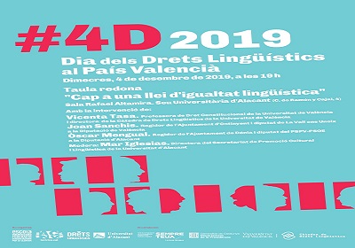 cartell del dia 4D 4 desembre dia drets lingüístics 2019