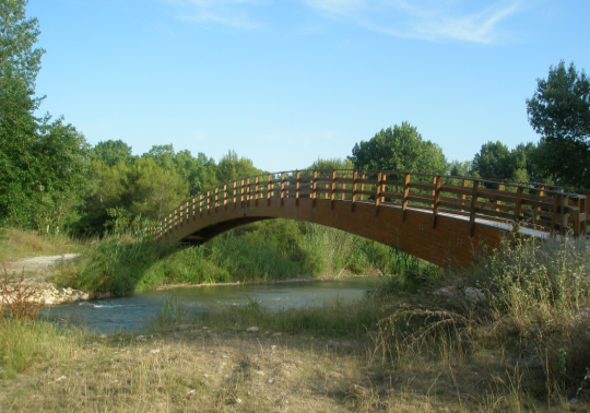 Pasarela sobre el río Turia