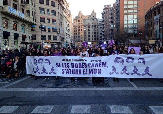 Imatge manifestació 8 de Març 2018