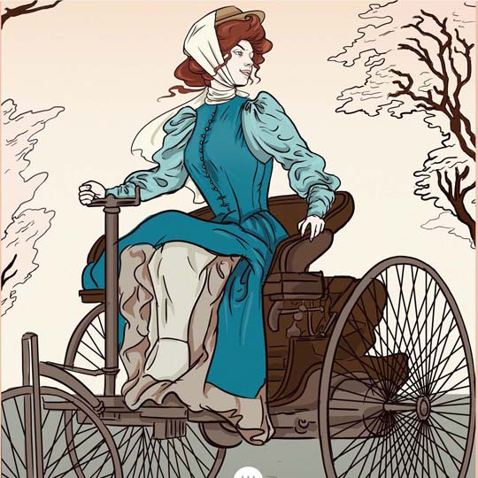 Una dona en un vehicle