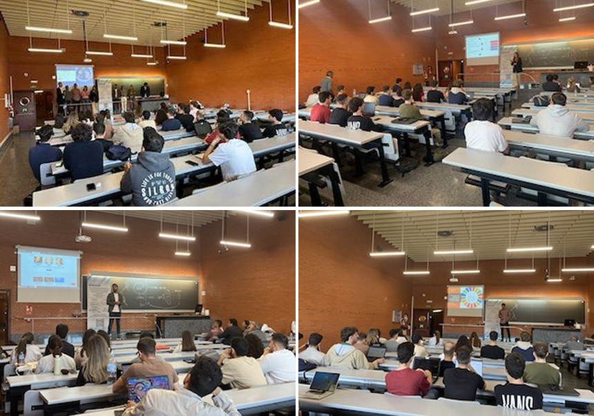 Collage with photos of the workshop