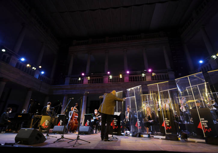 Un moment del concert de cloenda de Serenates a càrrec de l'Orquestra de Jazz del CSM 