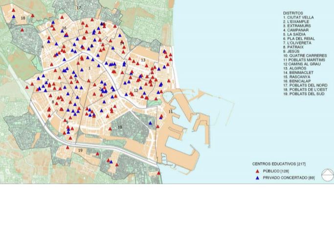 Mapa escolar de València