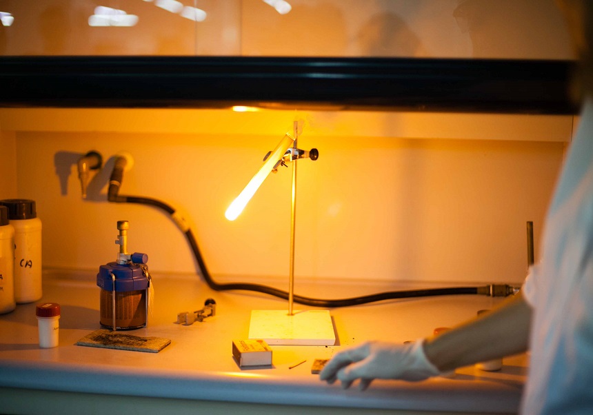 Un laboratorio en la Universitat de València.