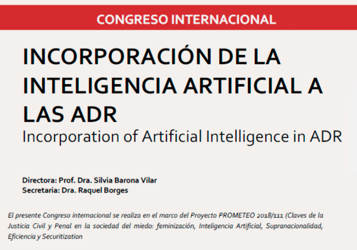 Congreso Internacional “Incorporación de la Inteligencia Artificial a las ADR”