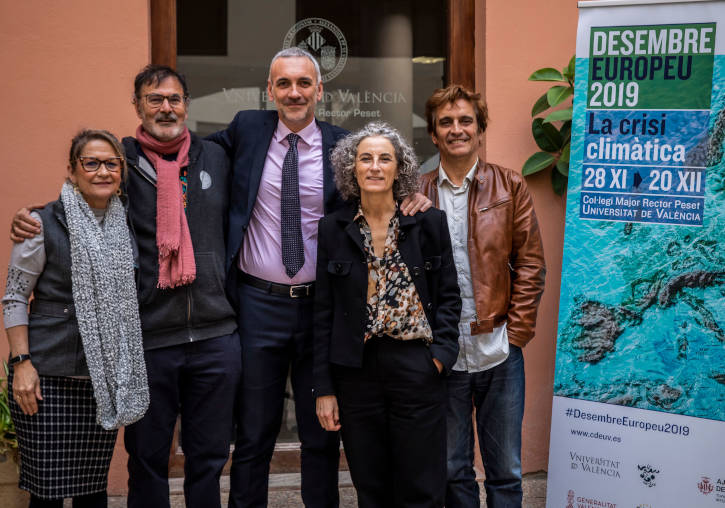 De izquierda a derecha, Rodríguez-Piñero, Hammerstein, Cristóbal Suria, Amparo Pérez y Alfonso Moreira.