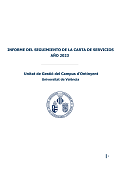 Imagen de la cubierta del Informe seguimiento 2024 de la carta de servicios de la Unitat de campus d'Ontinyent