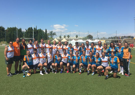 Las selecciones de rugby de la Universitat de València.