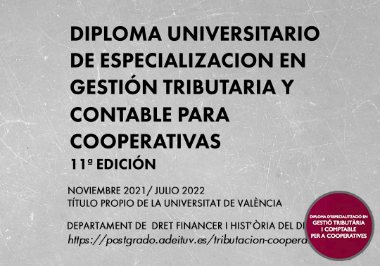 Últimos días para solicitar las becas para cursar el Diploma de Especialización en Gestión Tributaria y Contable para Cooperativas