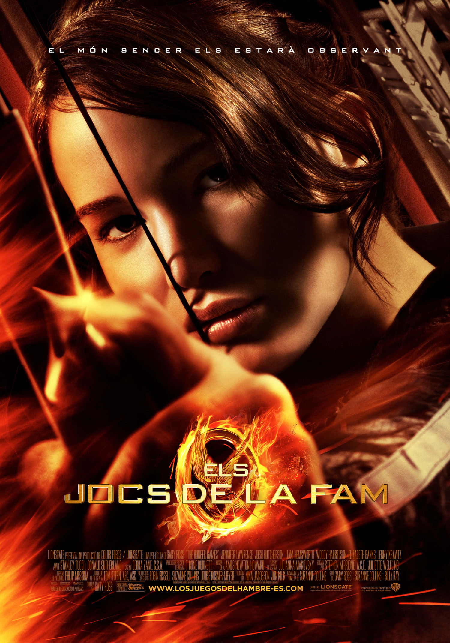 The Film´s poster: <i>Els jocs the fam </i>(The Hunger Games)